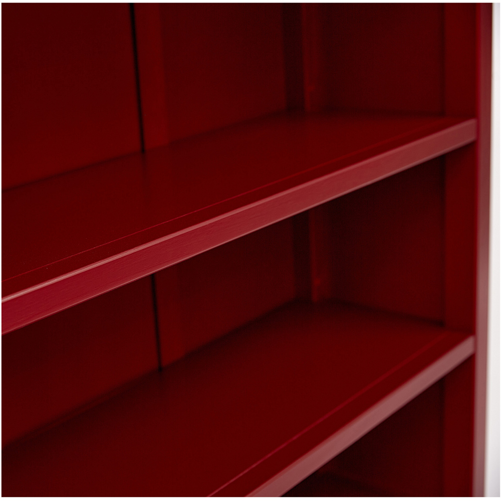 Palazzi 3 Shelves Red Bookcase Image 6