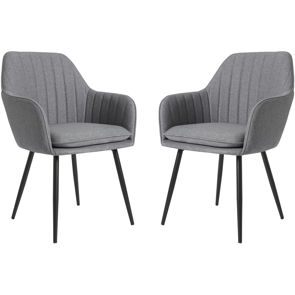 Muse Dark Grey Linen Accent Chair Image 5