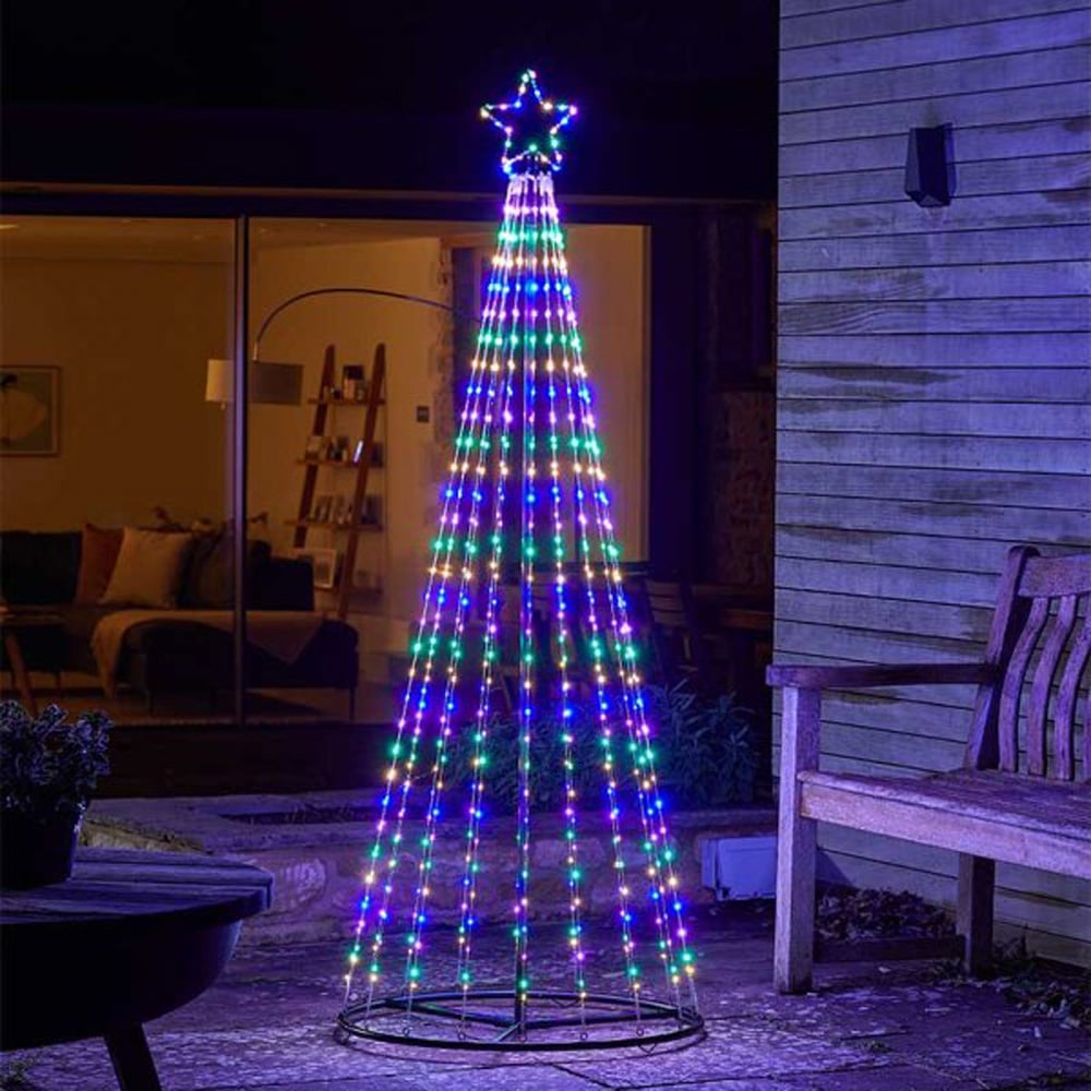 Samuel Alexander Multicoloured LED Pre-Lit Twinkle Maypole Christmas Tree 150cm Image 2