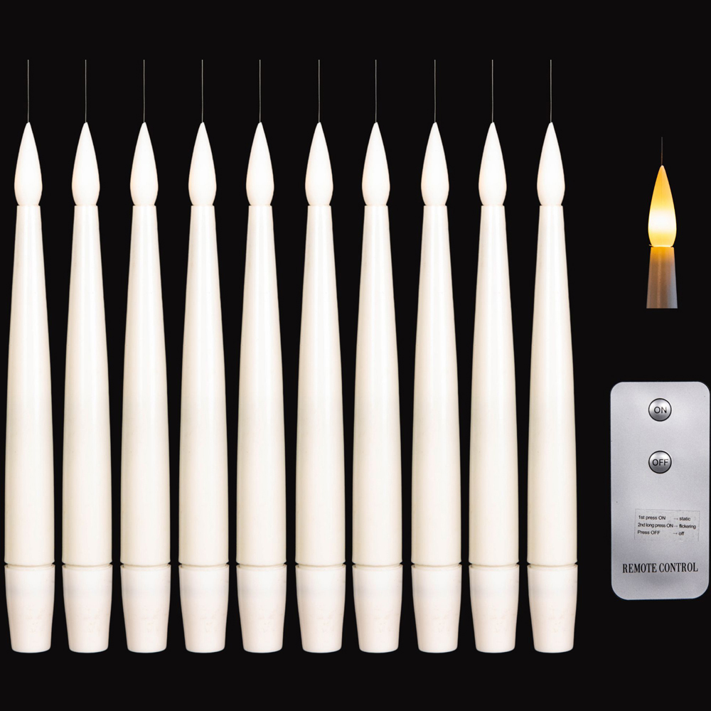 Samuel Alexander Warm White LED Floating Candle with Remote Control 10 Pack Image 3