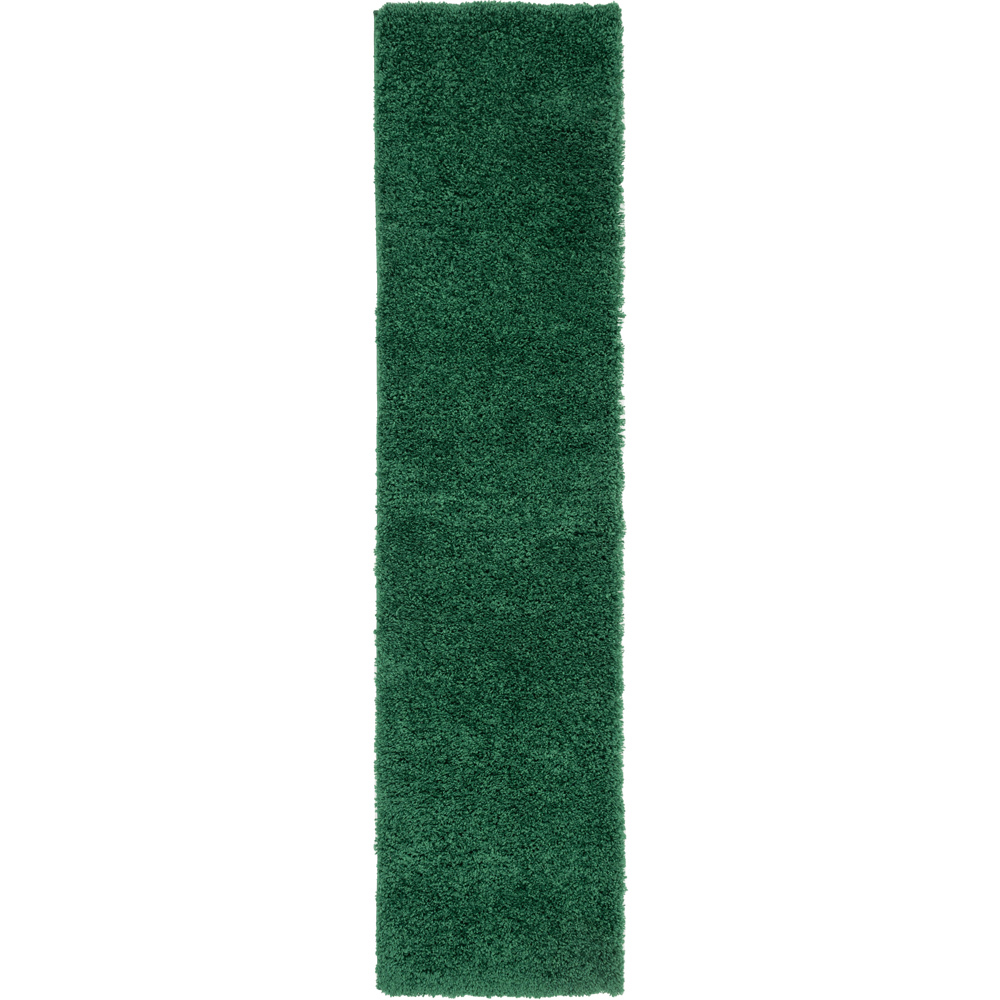 Kukoon Dark Green Soft Shaggy Rug 60 x 240cm Image 2