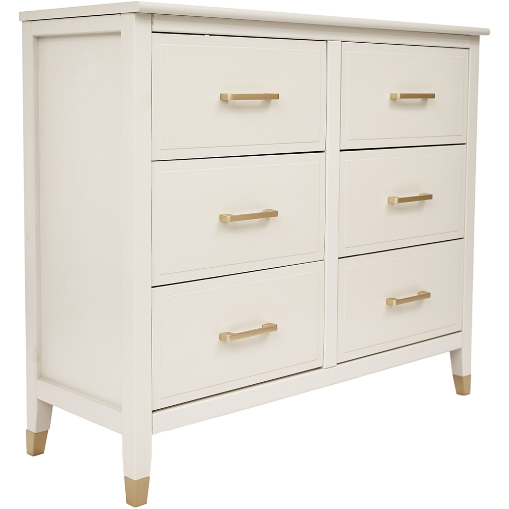 Palazzi 6 Drawer White Chest of Drawers Image 2