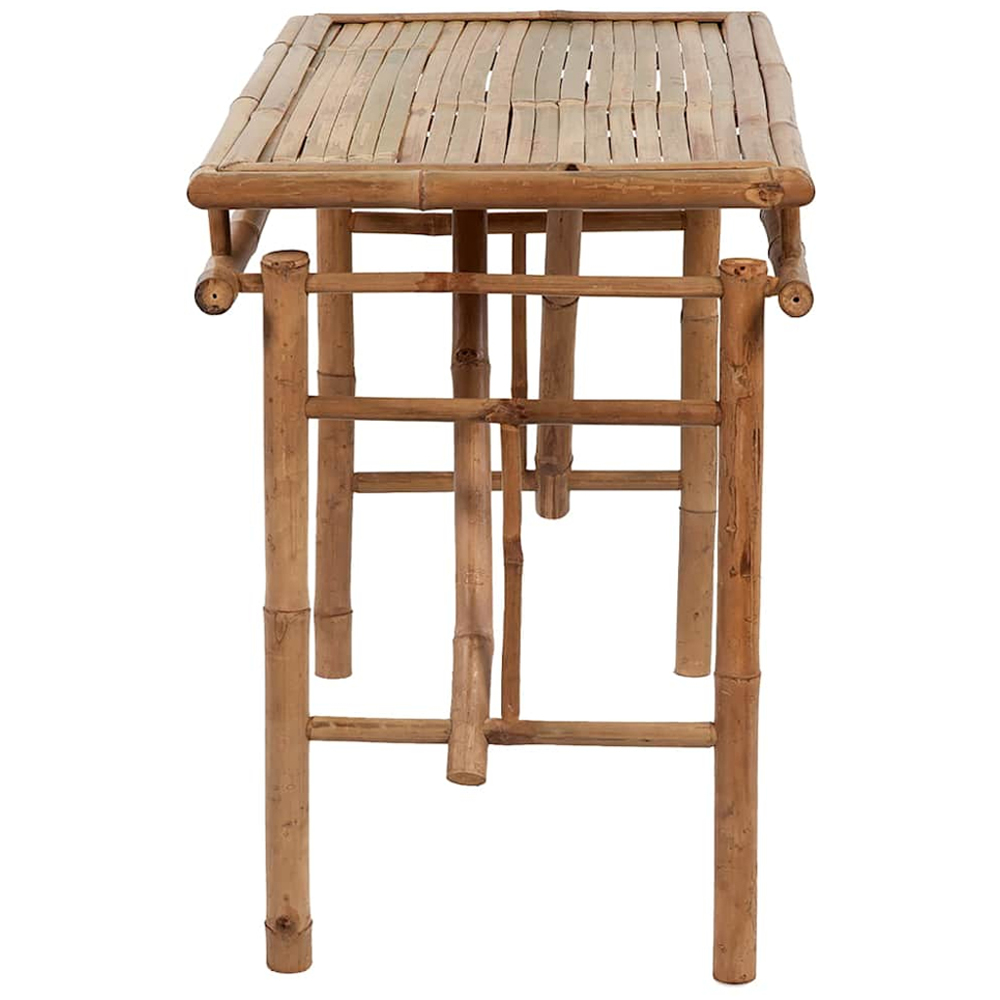 vidaXL Bamboo Foldable Garden Table 115 x 50 x 75cm Image 3