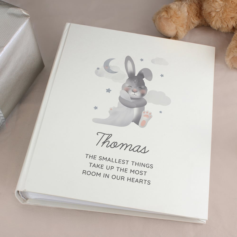 Personalised Memento Personalised Baby Bunny Square Photo Album Image 2