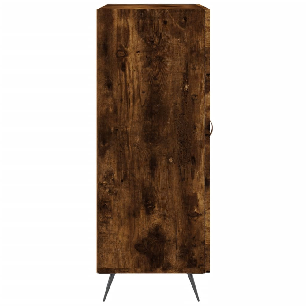 vidaXL Single Door 3 Drawer Smoked Oak Sideboard Image 7