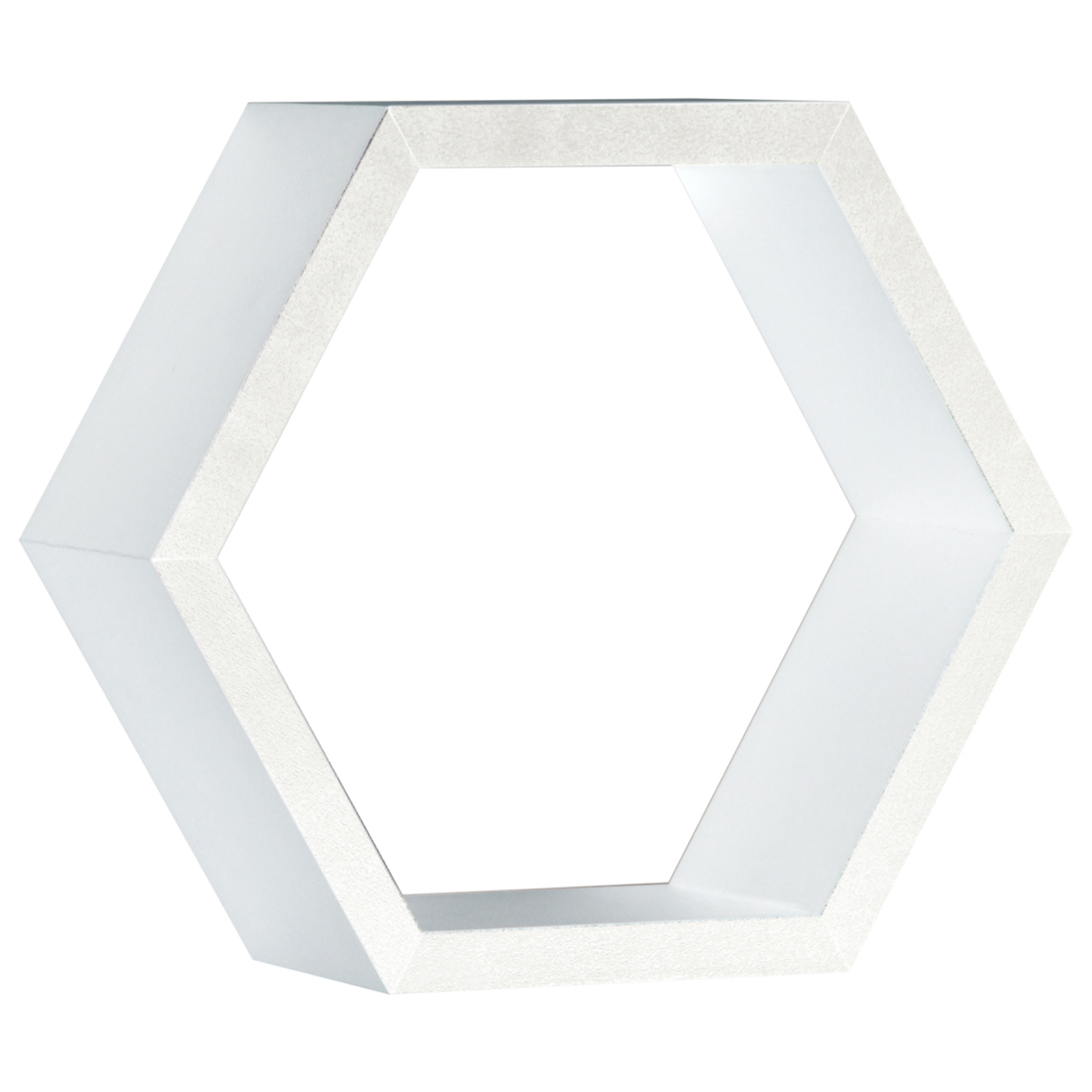 Hex White Wall Hanging Shelf Kit Image