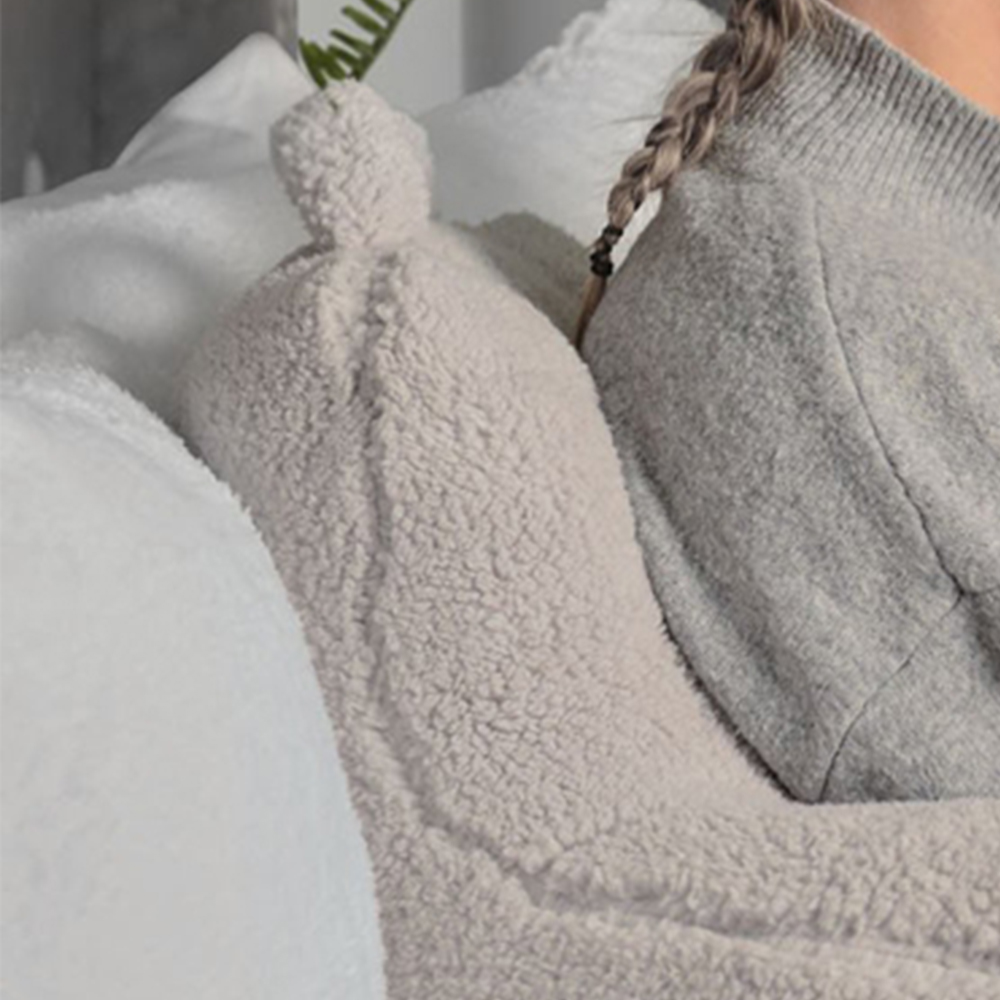 Teddy Fleece Cuddle Chair - Silver Image 3