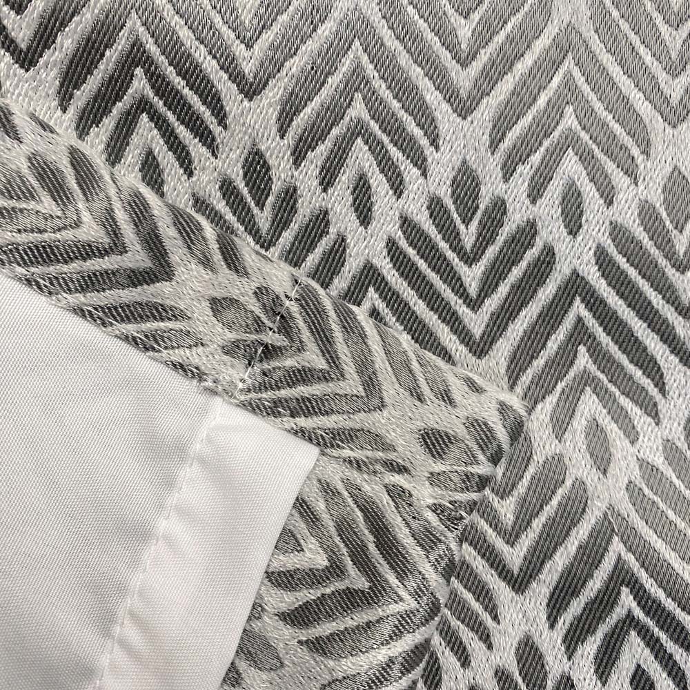 Enhanced Living Aspen Grey Leaf Pattern Thermal Eyelet Curtains 168 x 183cm Image 4