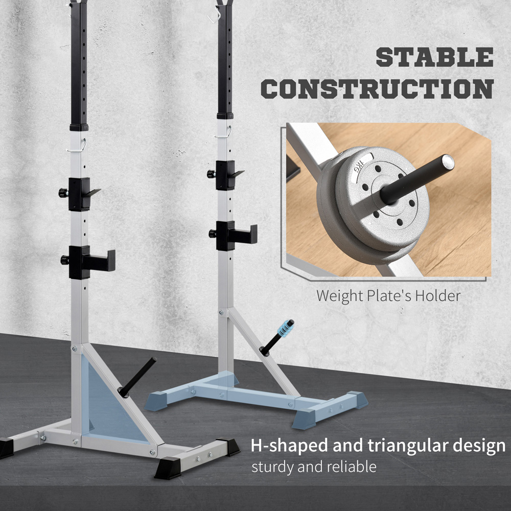 HOMCOM Adjustable Barbell Rack Image 5