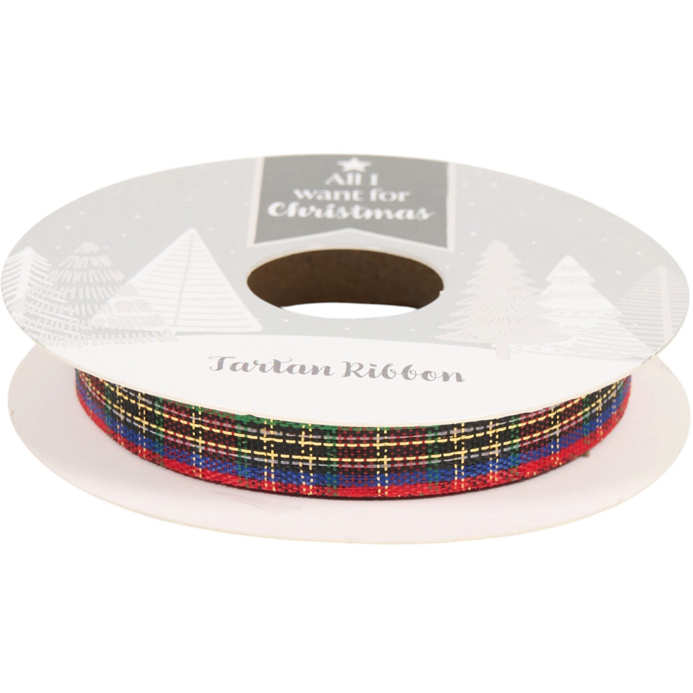 Deep Red and Tartan Ribbon Image 6