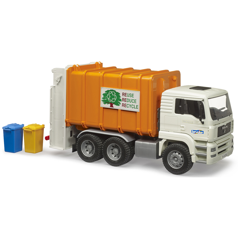 Bruder Kids MAN TGA Rear Loading Garbage Truck Playset Model Image 2