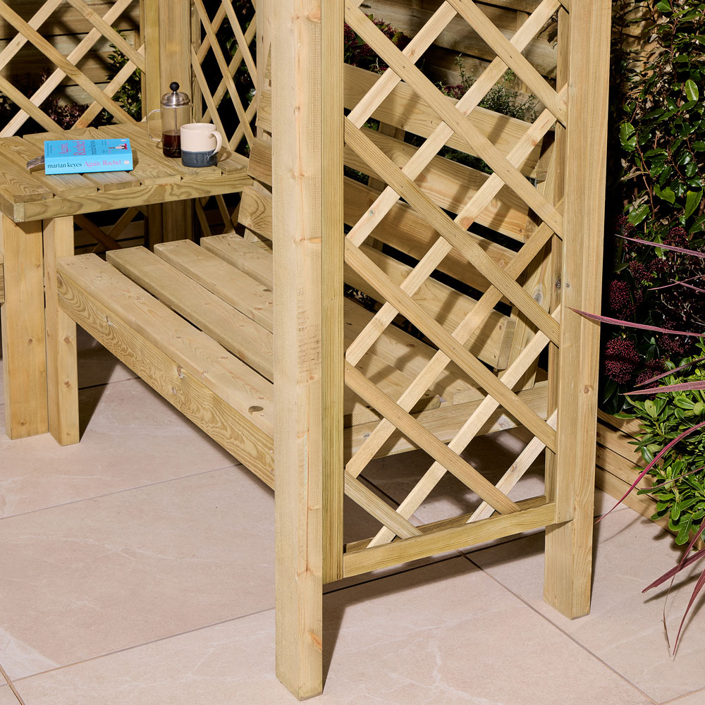 Rowlinson Richmond 4 Seater 6.3 x 6.9ft Corner Arbour Image 4