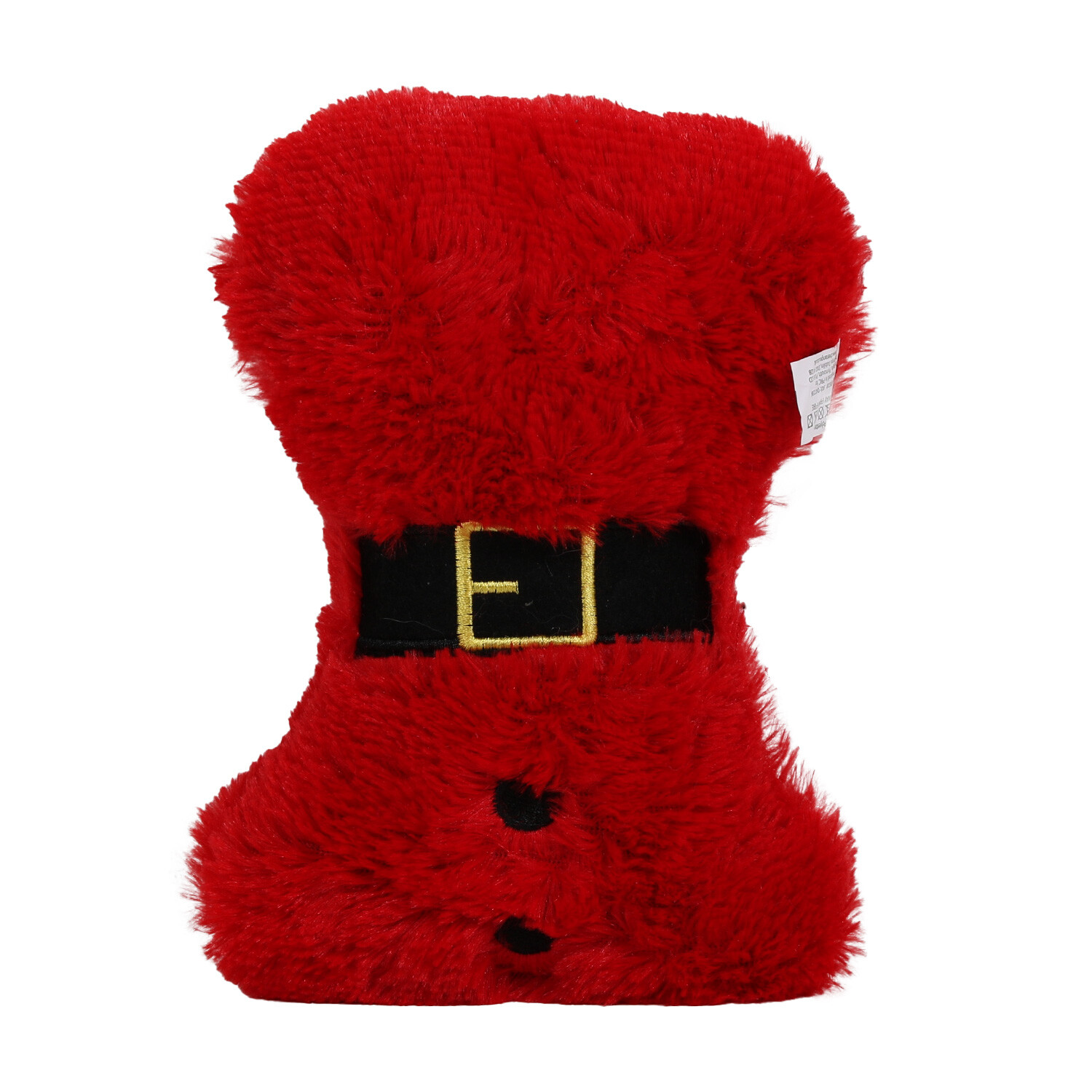 Clever Paws Christmas Plush Santa Bone Dog Toy Image 1