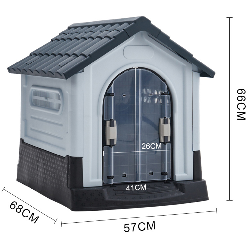 H&O Direct Outdoor and Indoor Plastic Kennel with Door 22 x 27 Inch Image 4