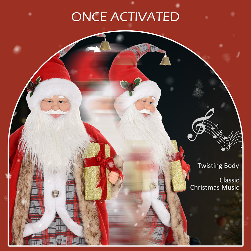 Everglow Animated and Sound Activated Santa Claus 4.6ft Image 5
