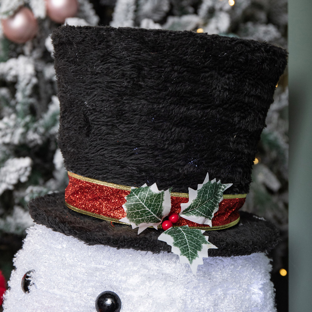 Samuel Alexander 130 White LED Light Up Foldable Cloth Snowman Christmas Decoration 3 Pack Image 7