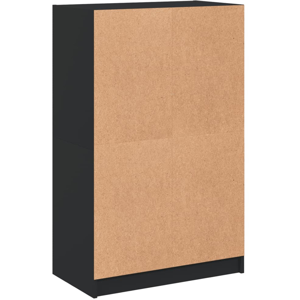 vidaXL 6 Door Black Narrow Highboard Image 7