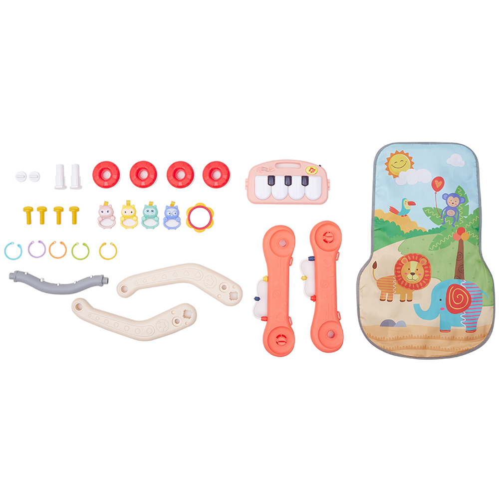 H&O Direct 2-in-1 Baby Play Mat with Walker and Piano Image 3