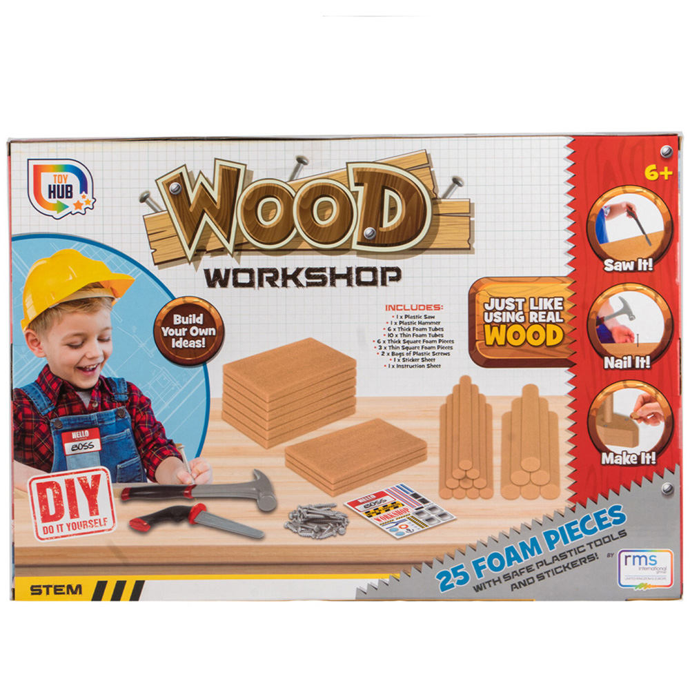 Toy Hub Faux Wood Workshop Craft Set Image