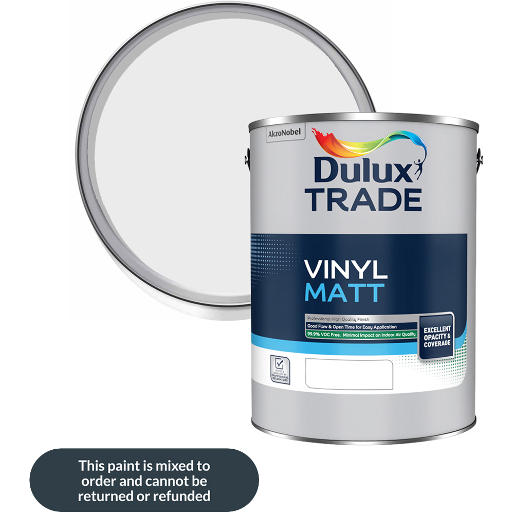 Dulux Trade Rock Salt Walls and Ceilings Vinyl Matt Paint 5L Image 1