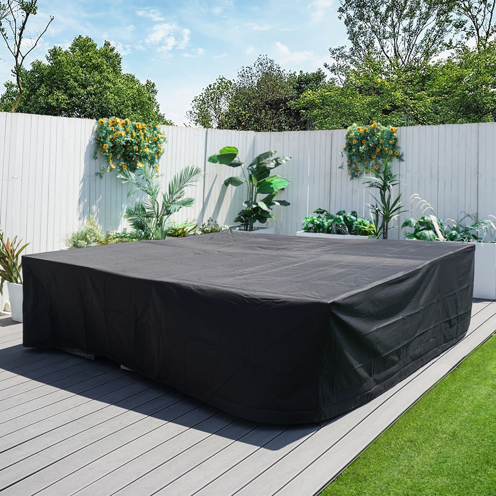 Direct Wicker Black Waterproof Rectangular Garden Furniture Cover 250 x 190 x 80cm Image 4