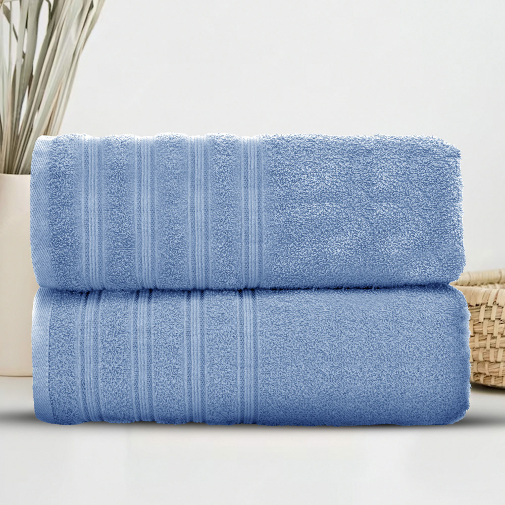 Velosso Hampi Cotton Blue Super Jumbo Sheet Set of 2 Image 2