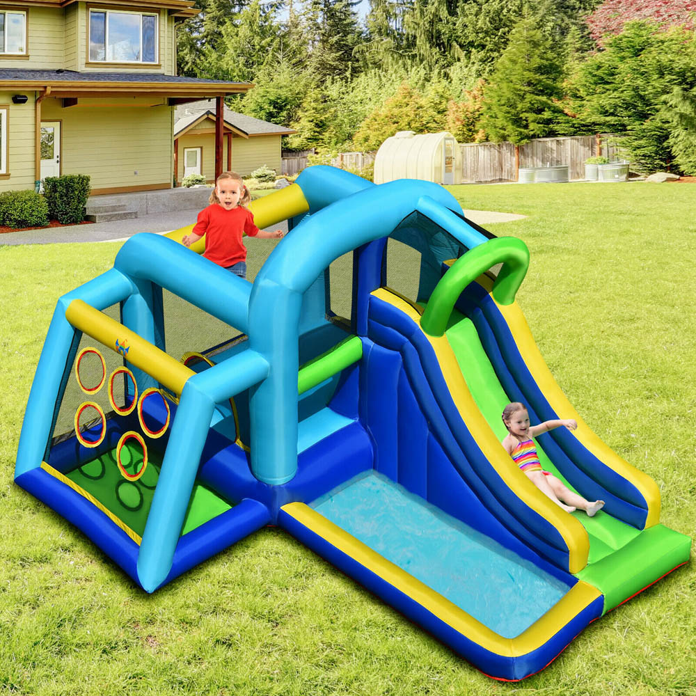 Costway Inflatable Bouncy Castle with Slide and Ball Pit Image 2