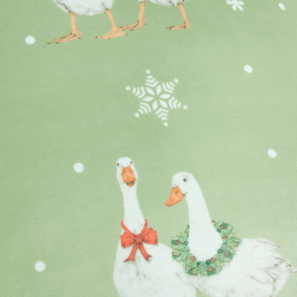 Evans Lichfield Multicolour Winter Geese Printed Reversible Cushion 43 x 43cm Image 5