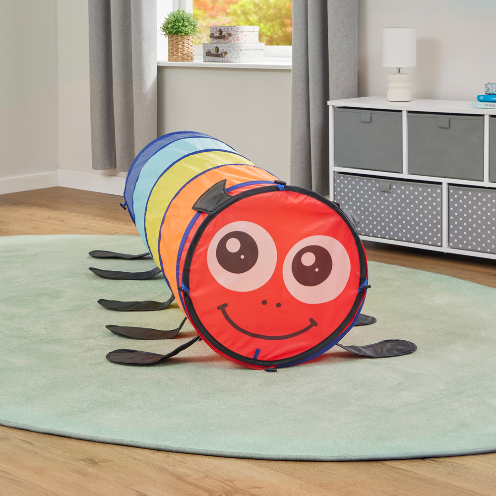 Liberty House Toys Kids Caterpillar Crawl Tunnel with Multicolour Balls and Storage Bag Image 6