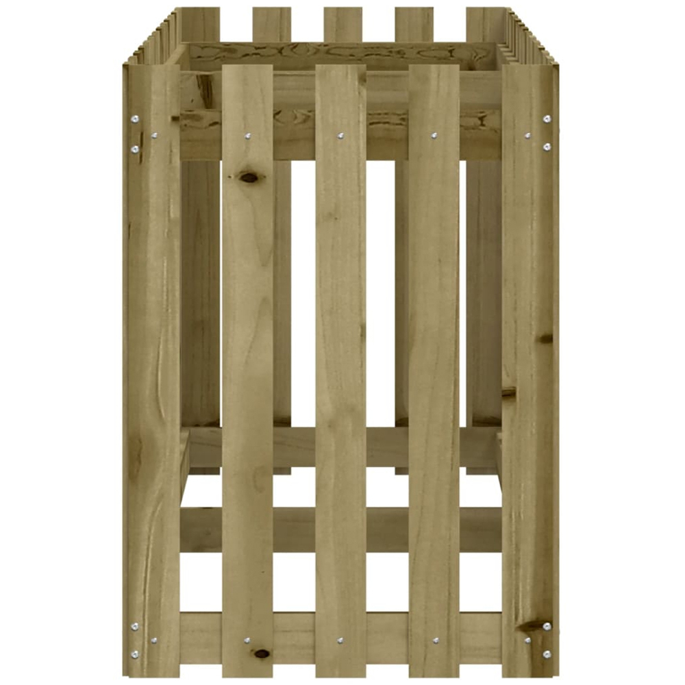 vidaXL Natural Solid Impregnated Wood Fence Design Raised Garden Bed 70 x 150 x 50cm Image 5