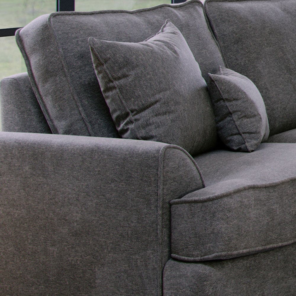 Alba City 4 Seater Steel Fabric Sofa Image 3