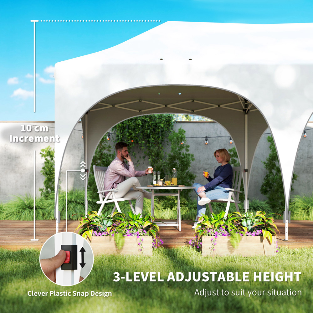 Outsunny 3 x 6m White Pop Up Gazebo with Detachable Sidewalls Image 7