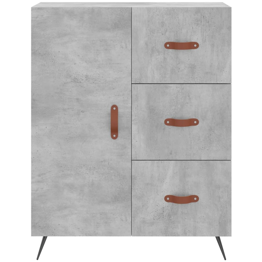 vidaXL 3 Door 3 Drawer Concrete Grey Highboard Image 8