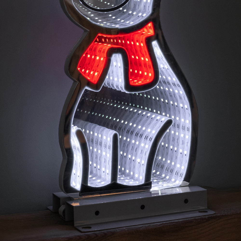 Samuel Alexander Light Up Christmas Reindeer Infinity Mirror Decoration on Metal Base 40cm Image 8