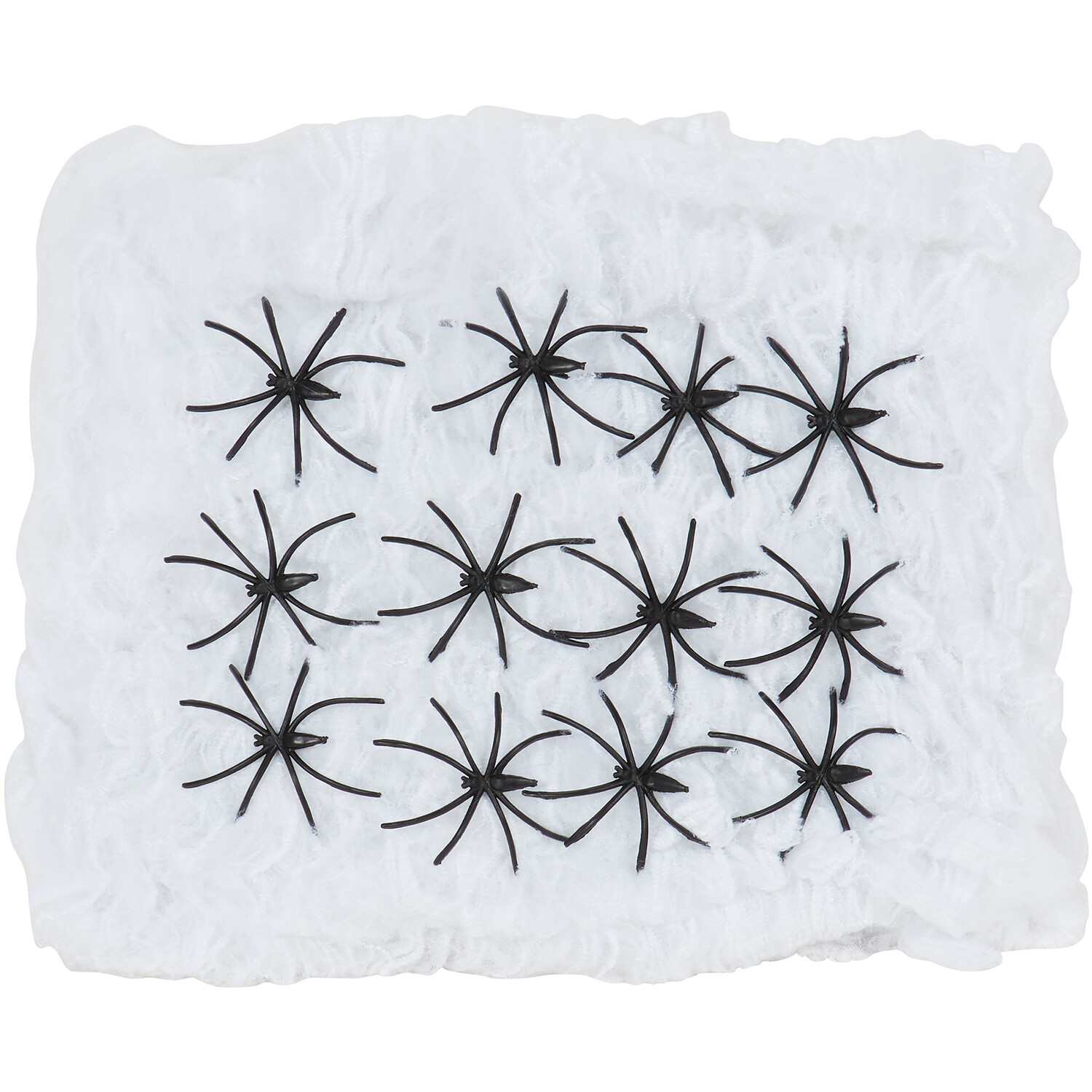Spider Webbing with 12 Spiders - White Image 3