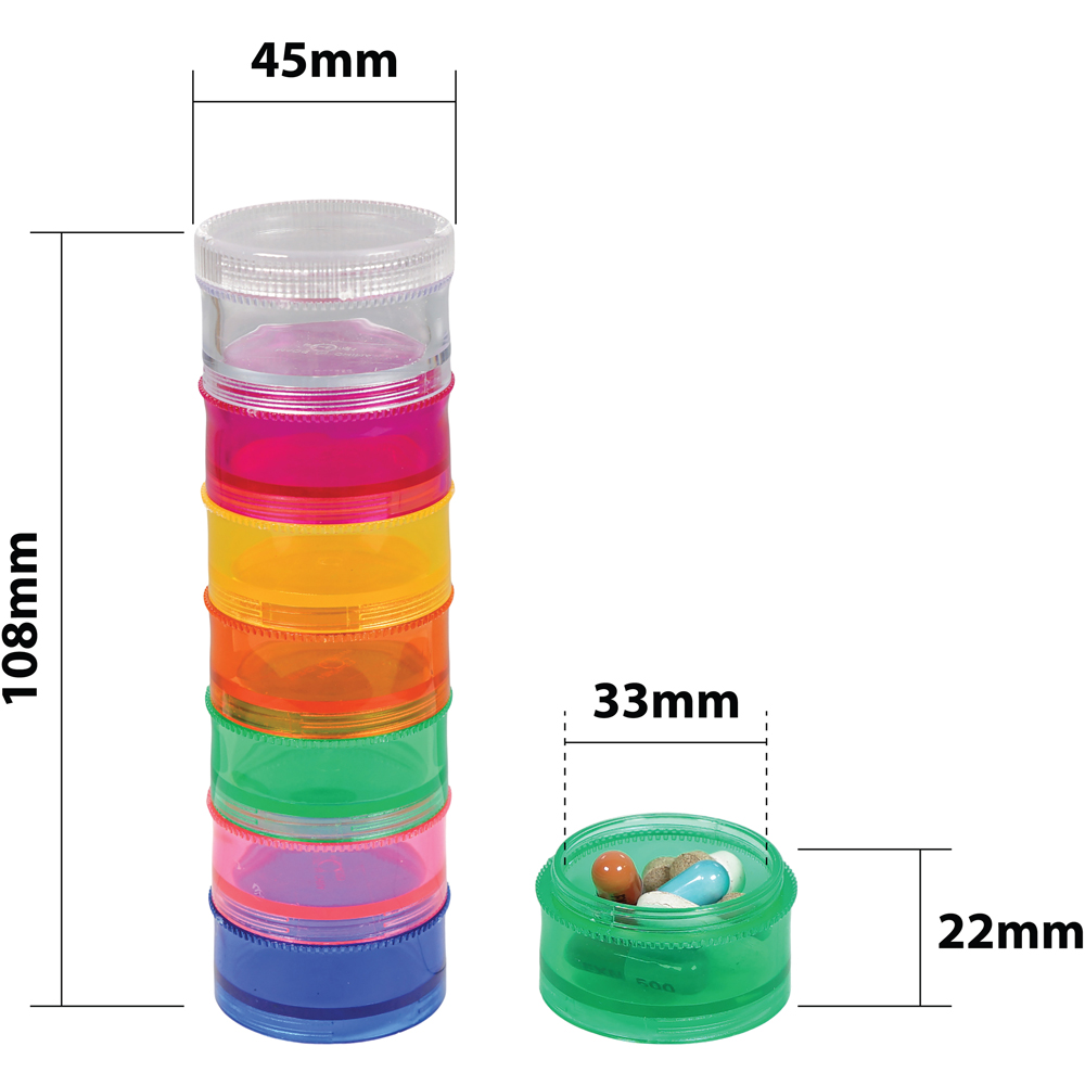 Aidapt Stackable Daily Pill Box Image 2