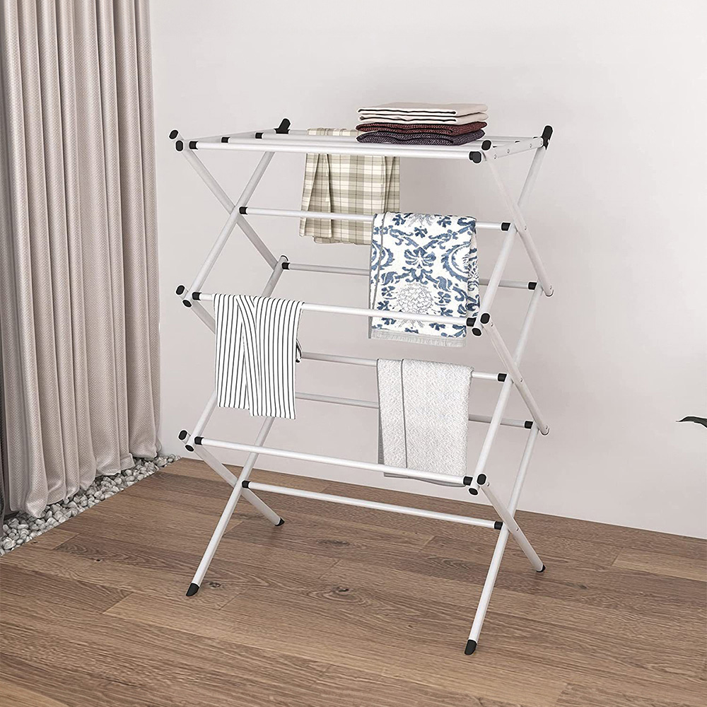 H&O Direct Foldable Floor-Standing Clothes Drying Rack Image 2