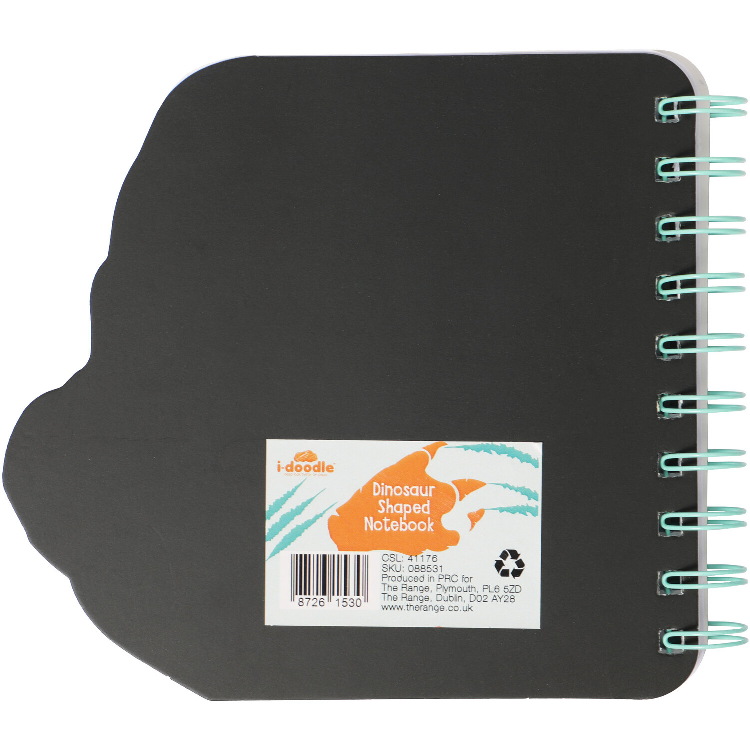 Dinosaur Shaped Notebook - Black Image 2