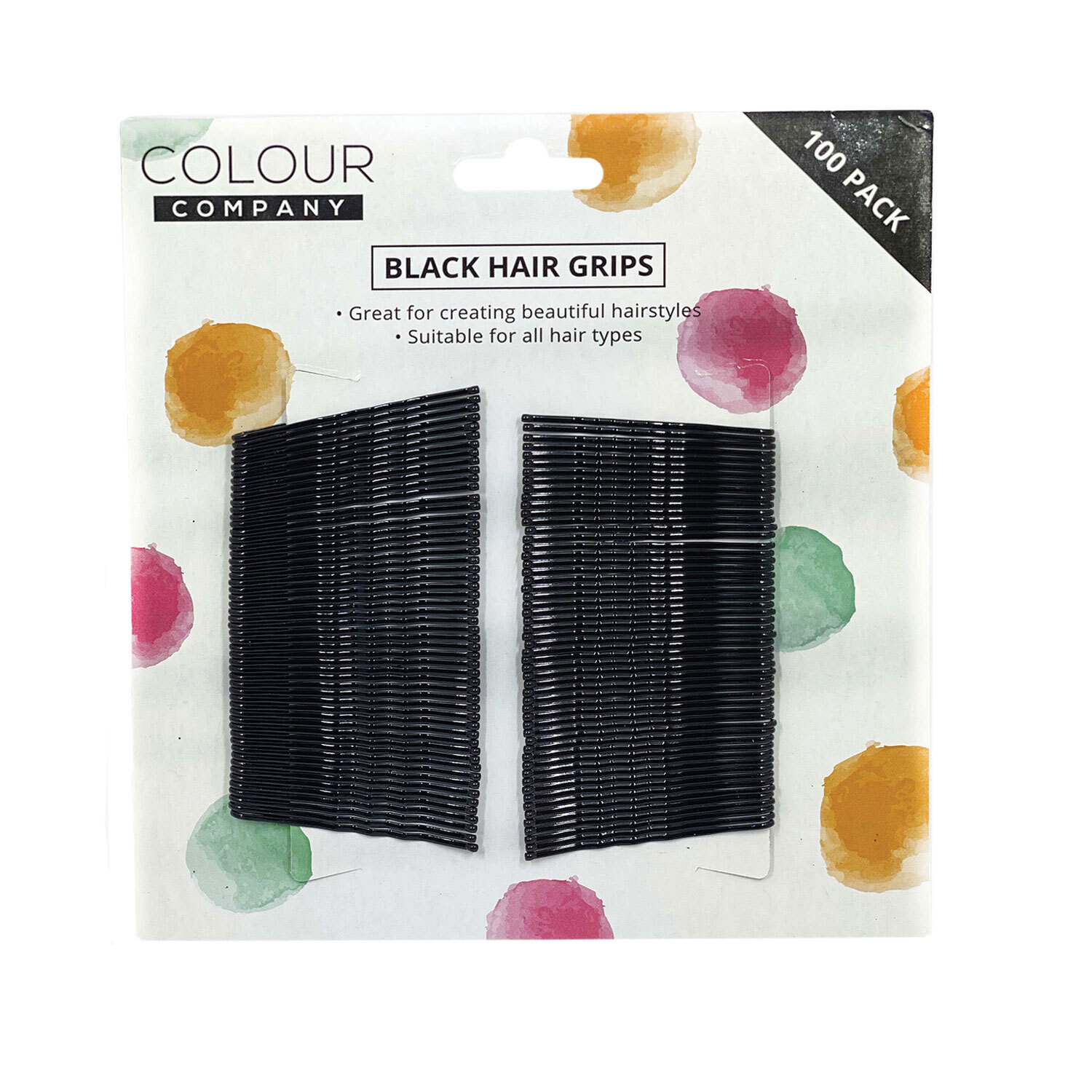 Pack of 100 Hair Grips - Black Image