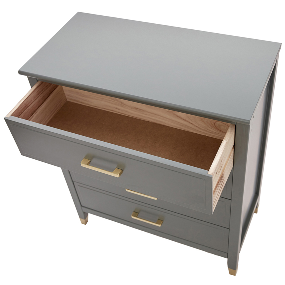 Palazzi 4 Drawer Grey Chest of Drawers Image 5