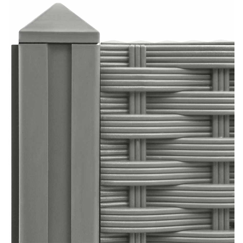 vidaXL 2-Tier Grey Plastic Garden Raised Bed 80 x 80 x 38cm Image 4