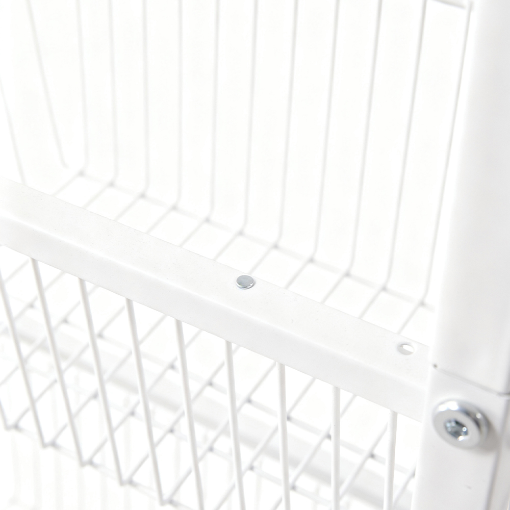 Living and Home 5 Shelf White Slim Rolling Kitchen Storage Organiser Image 3