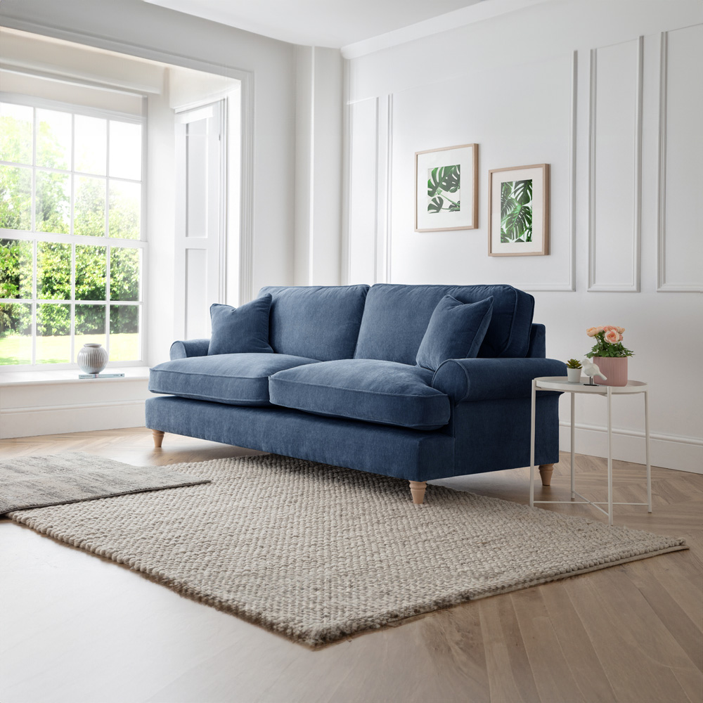 The Victoria 3 Seater Navy Sofa Image 5