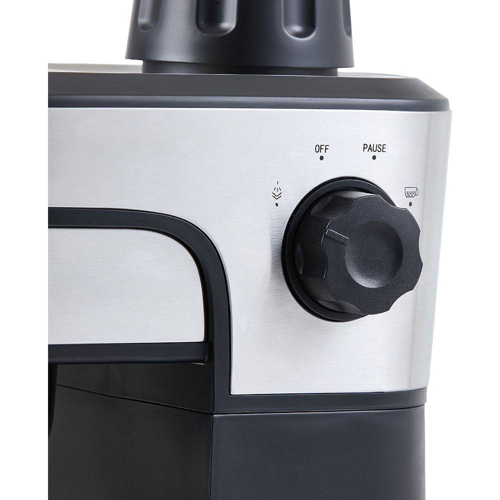 Living and Home EK020005 Silver 1.5L Espresso Machine with Steam Milk Frother 800W Image 3
