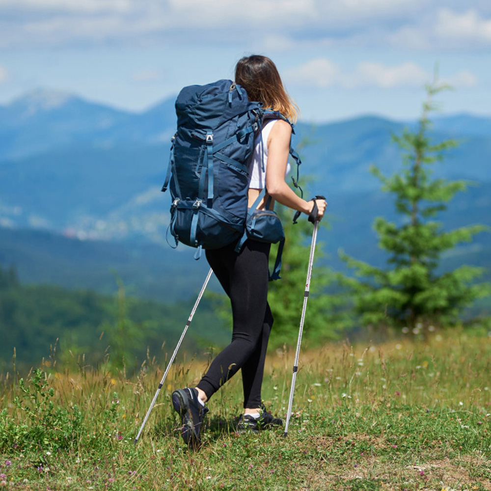 Costway Silver Adjustable Hiking Pole 65 to 135cm Image 2