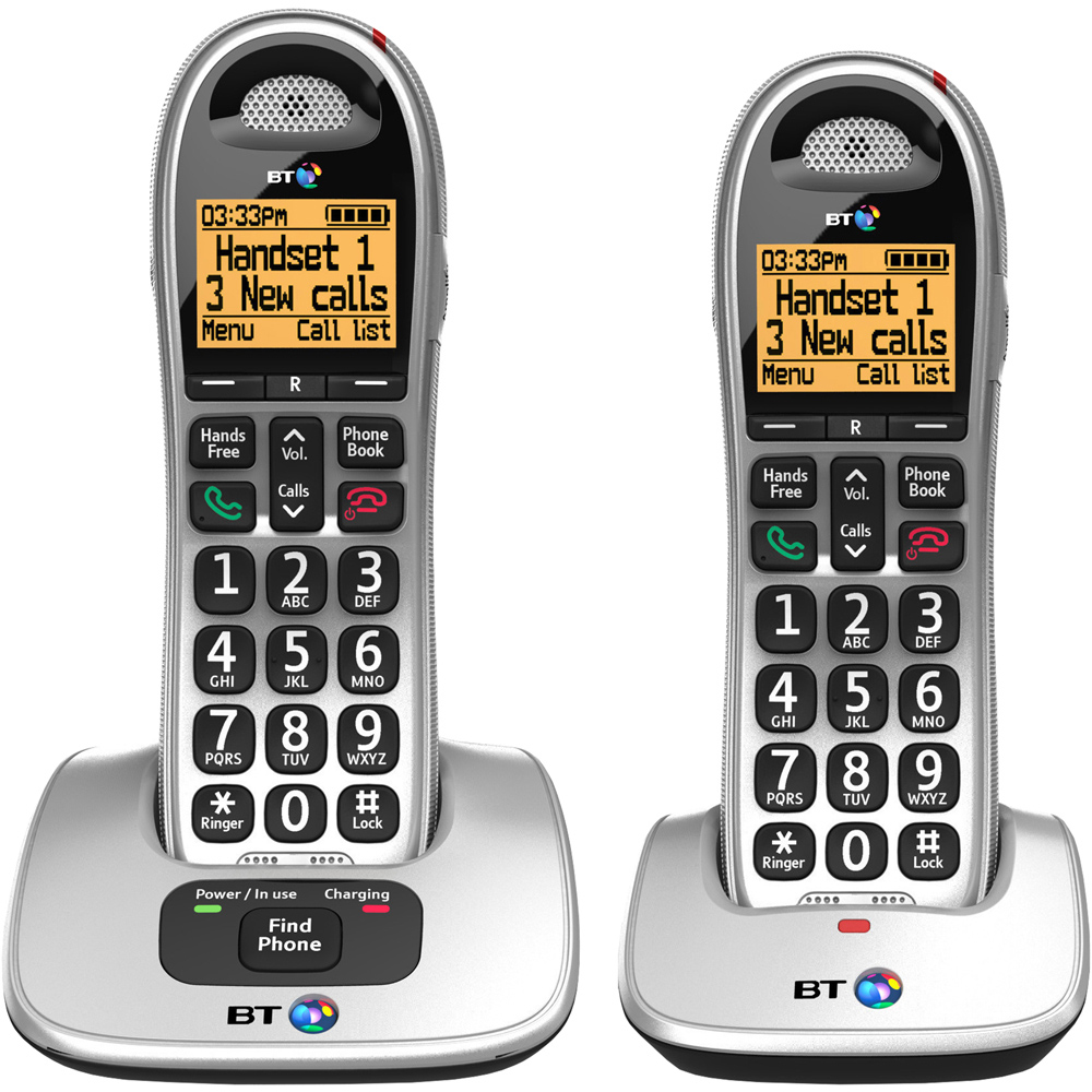 BT Big Button 4000 DECT Cordless Telephone Twin Pack Image 2