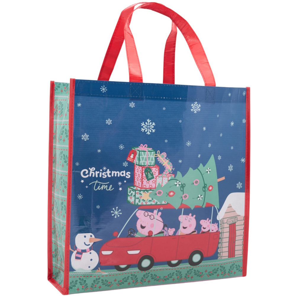Peppa Pig Print Christmas Shopper Bag Image 3
