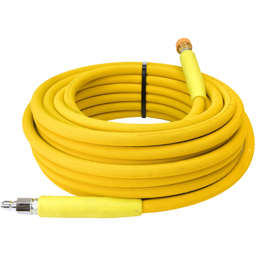 V-TUF 20m 2 Wire Yellow Heavy Duty High Pressure Hose MSQ M x MSQ F and Cuffs Image