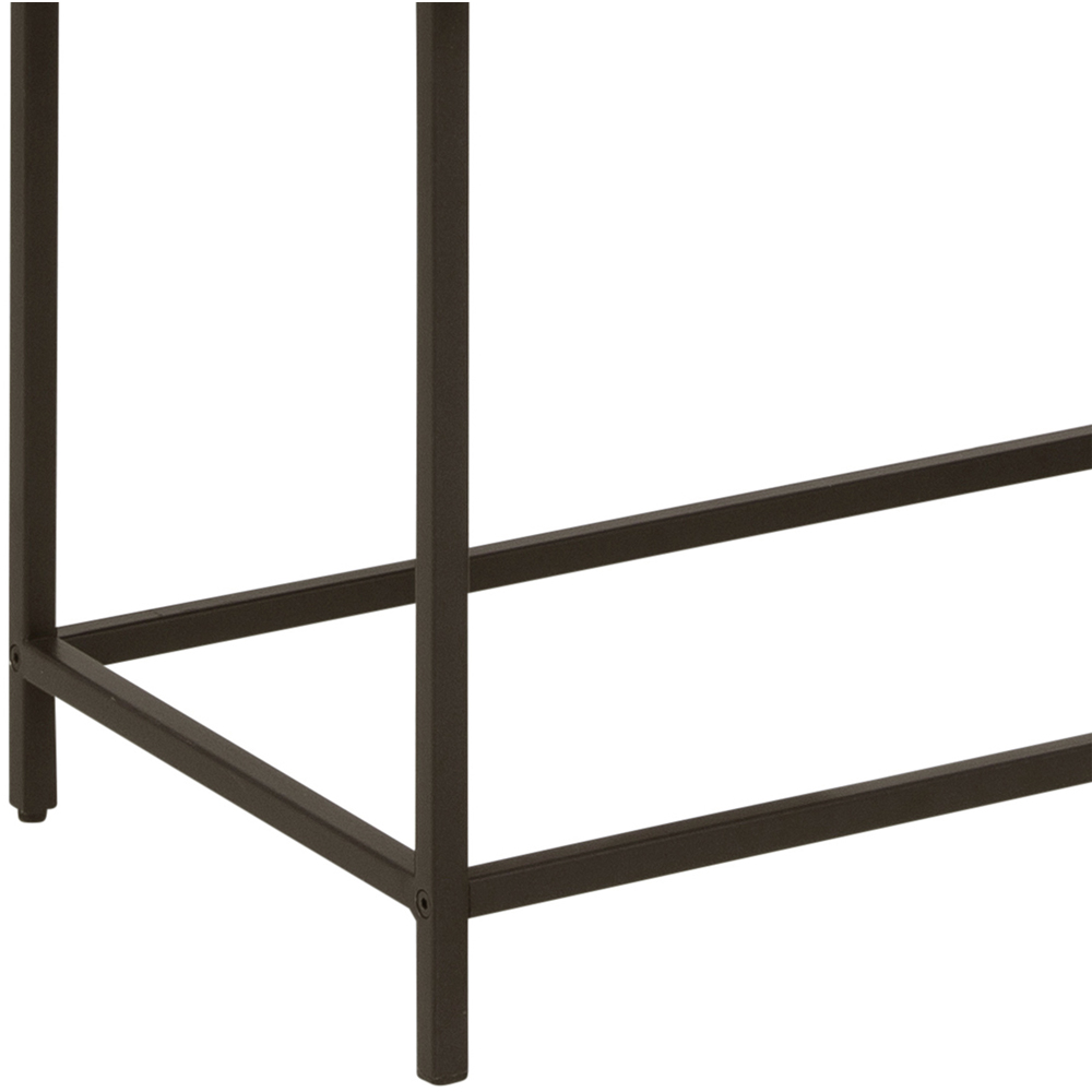 Florence Seaford 2 Glass Door Black and Oak Display Cabinet Image 7
