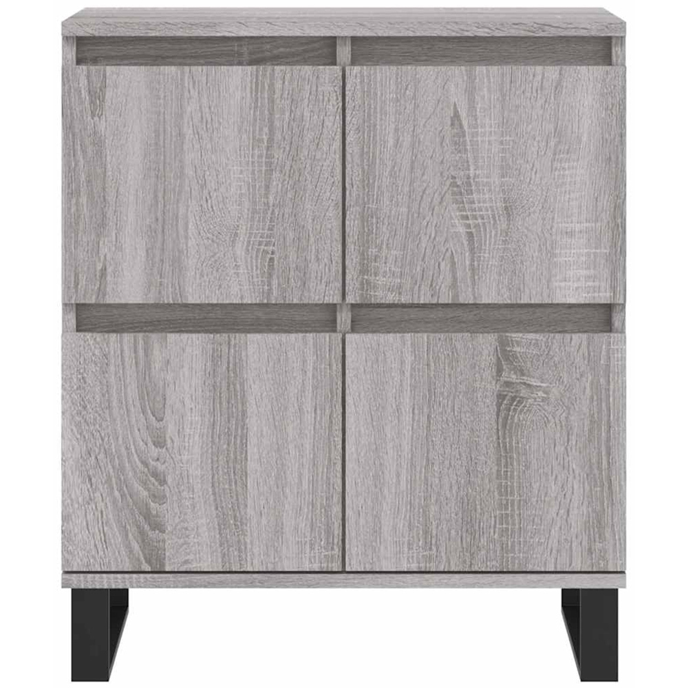 vidaXL 4 Door Grey Sonoma Wooden Sideboard Image 5